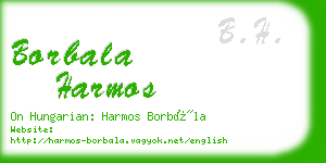 borbala harmos business card